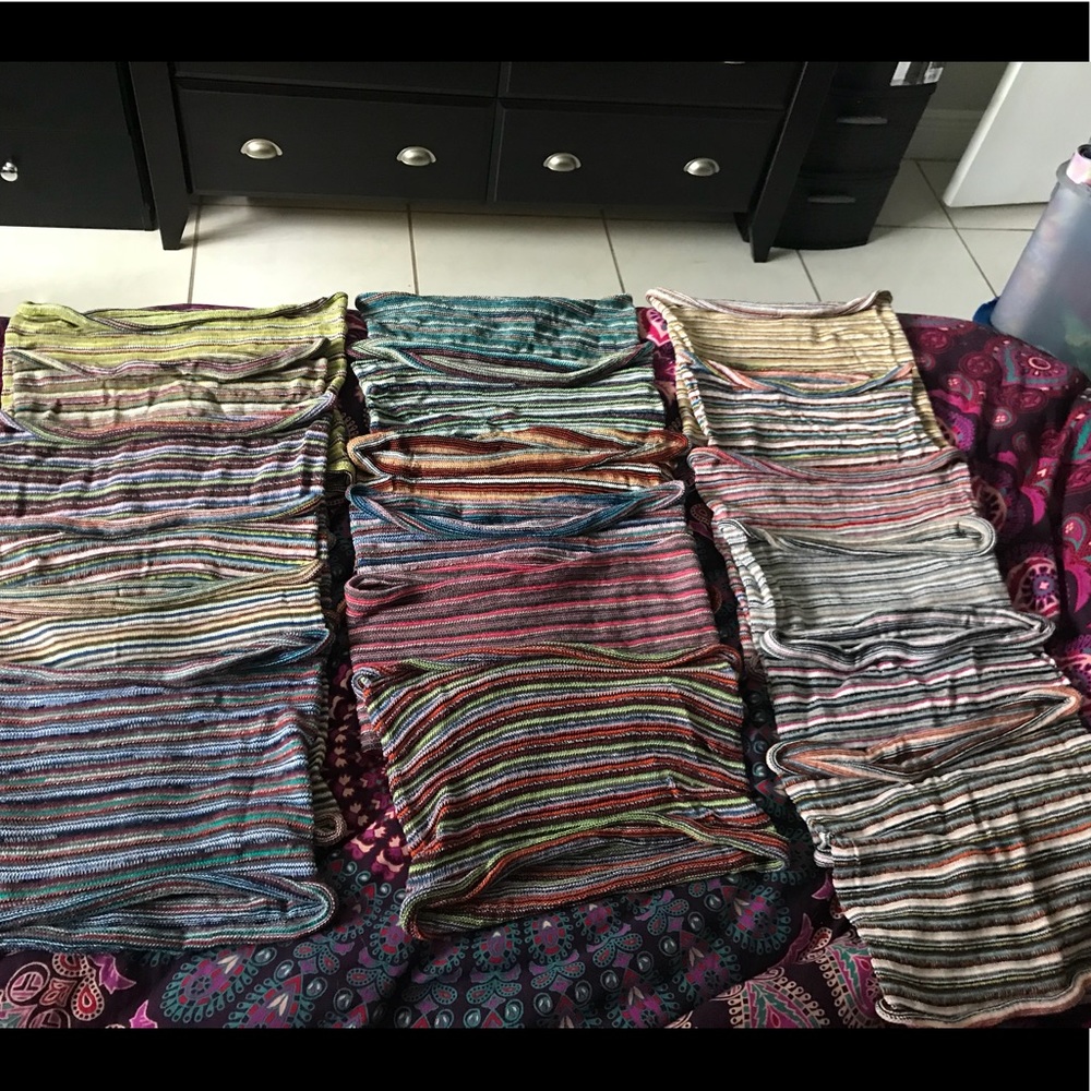 Lot handmade cottonTops/headband/skirt35+bundle70$